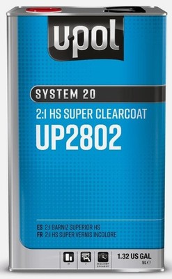 U-POL 2802 2:1 HS Super Clearcoat Auto Body Restoration 5 Liter