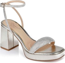 Jewel Badgley Mischka Teddi Platform Block Heels S912