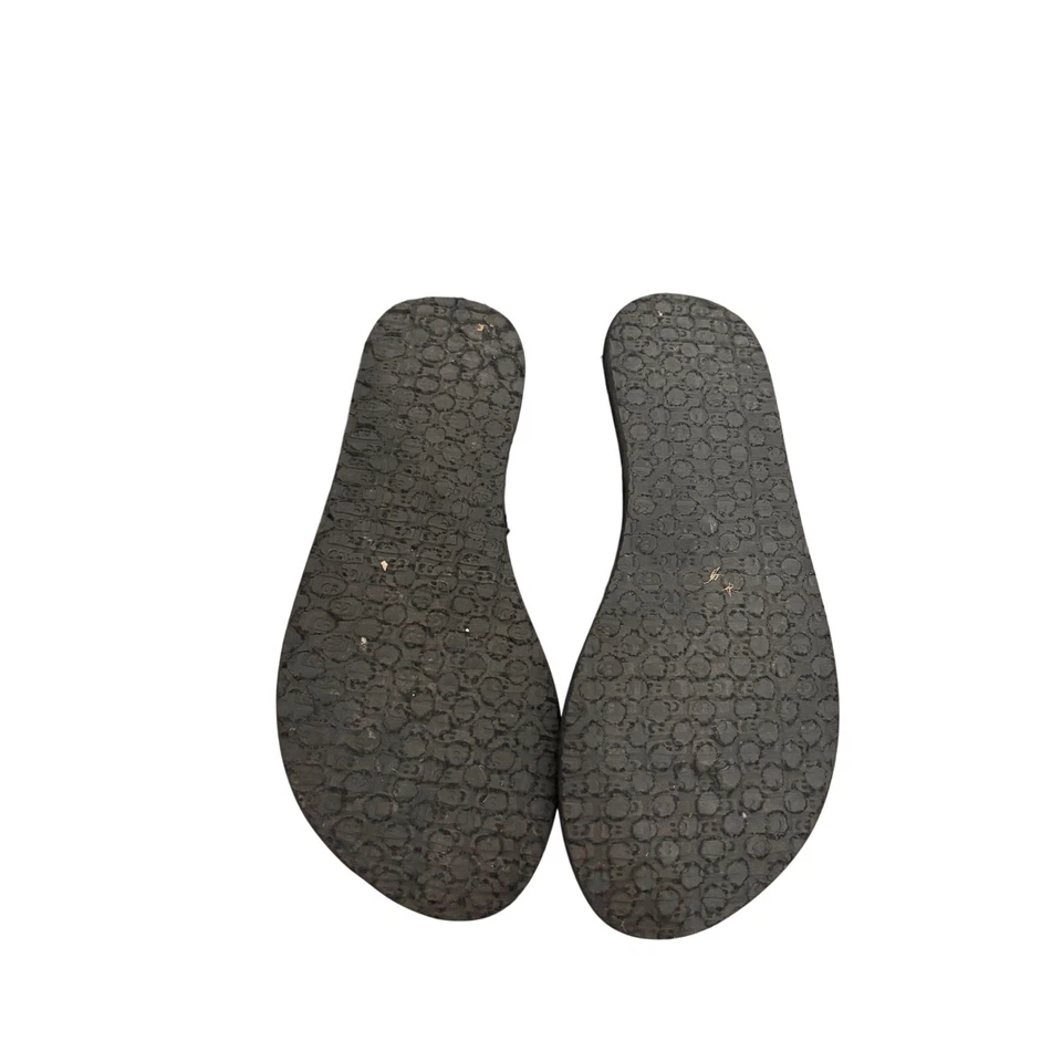 Sandalias Sanuk para mujer talla 7 negras florales eslinga yoga chanclas sin cordones Foto 4 de 4