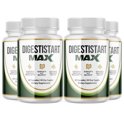 DIGESTISTART MAX- Digestive Support- 4 Bottles 240 Capsules