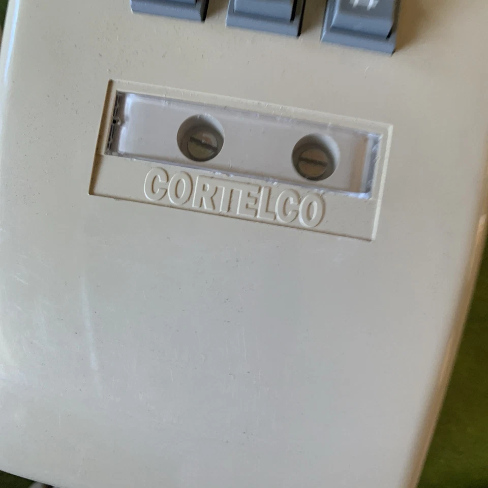 Vtg 80s 90s Y2K Wall Phone Push Button Tan Beige  Corded Phone Cortelco Works - Image 2 of 4