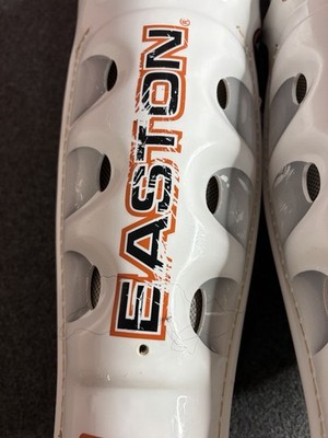 Easton Stealth Ice Hockey Shin Guards - S3 15  38cm Large White Red Black