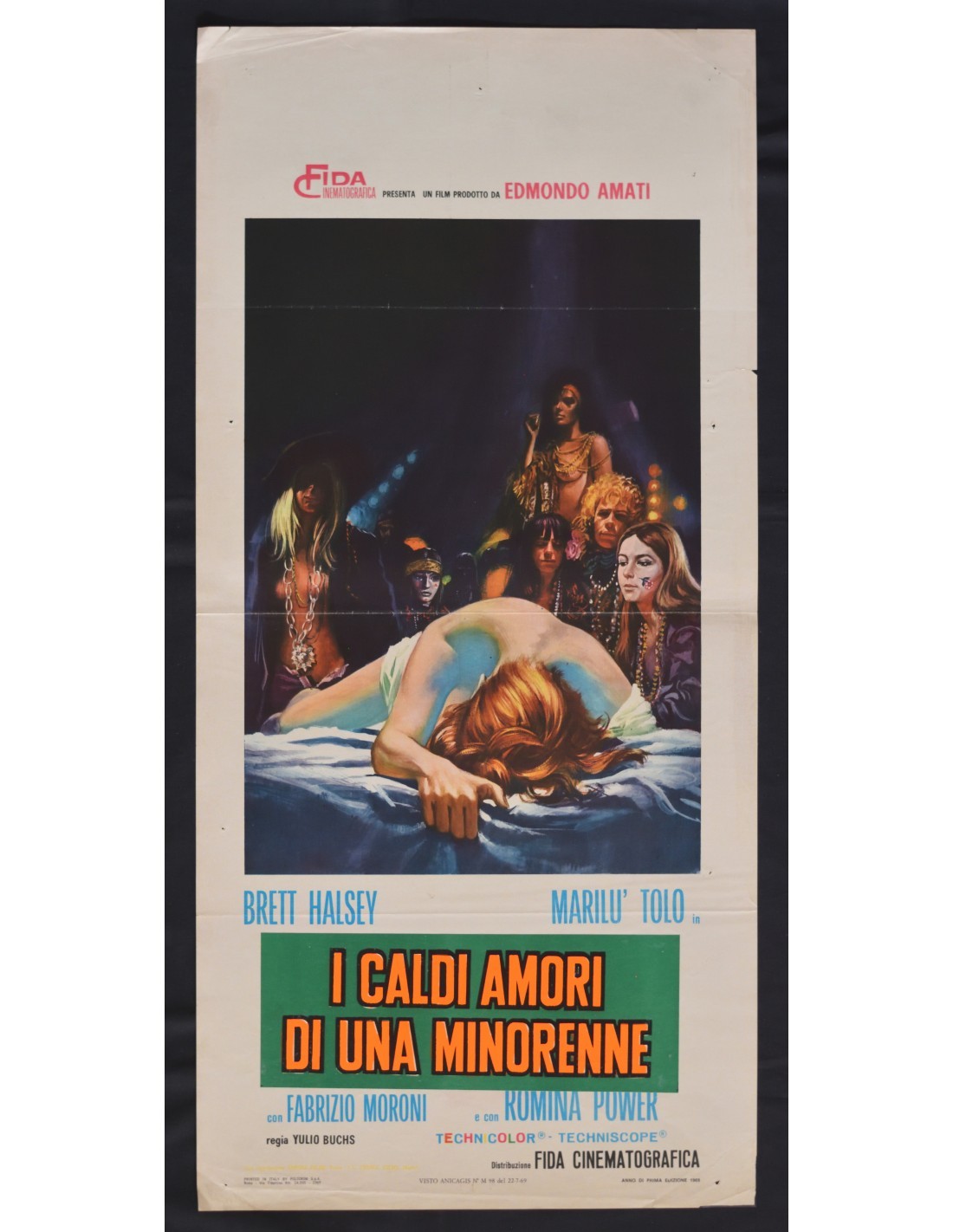 Locandina originale film I caldi amori di una minorenne (1969) - Regia di Julio Buchs