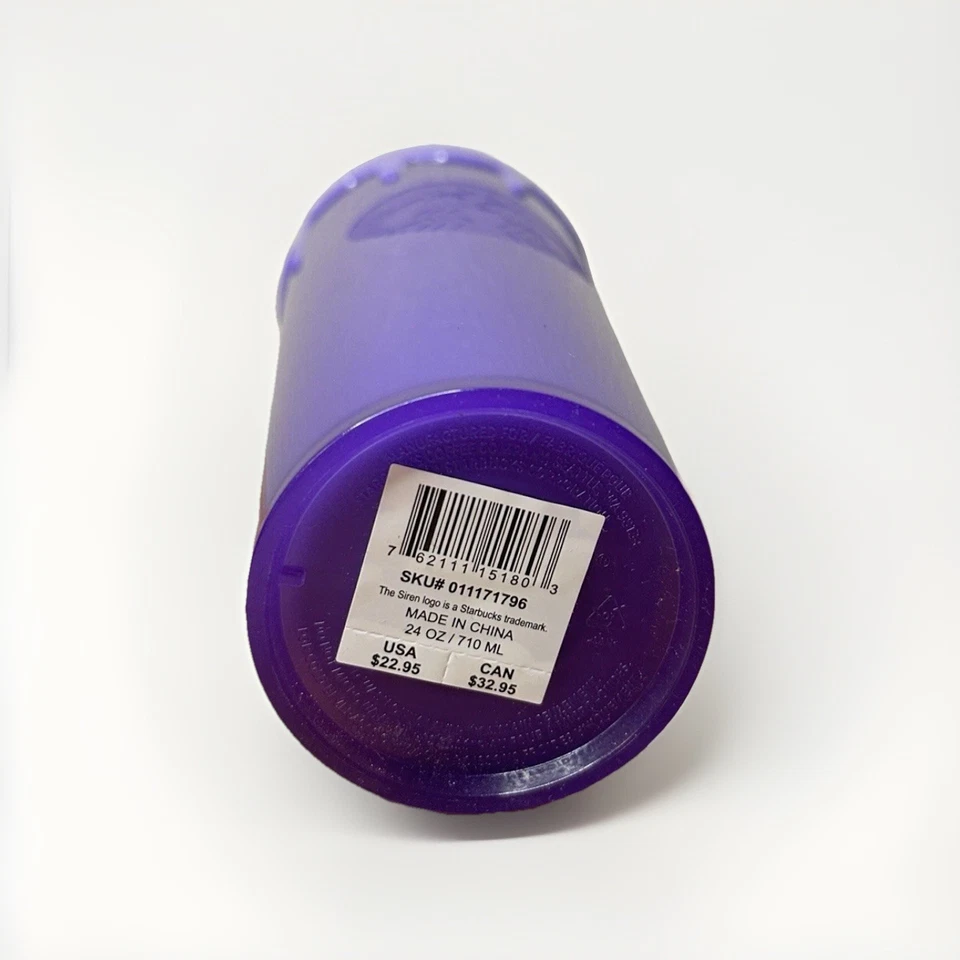 Copo tumbler Starbucks Halloween 2025 roxo gotejamento brilho no escuro slime novas etiquetas - Imagem 3 de 3