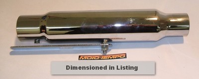 Short 12'' Chrom Auspuff Schalldämpfer Schalldämpfer Schrägstrich Stumpy Motorrad Universal