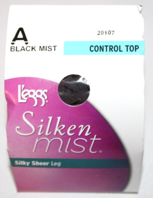 L'eggs Silken Mist Silky Sheer Leg Black Mist Pantyhose A (Small) #20107