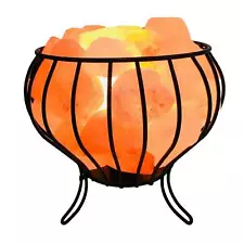 NNEDSZ 12V 12W Bud Iron Basket Himalayan Pink Salt Lamp Rock Crystal Light Bulb