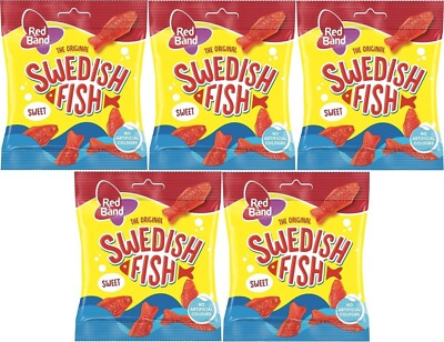 5x Swedish Fish The Original Süßigkeiten 100g keine Künstlichen Farben