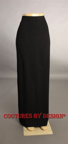 St John Knits Evening Santana Long Pencil Skirt Black Size 2 NWOT