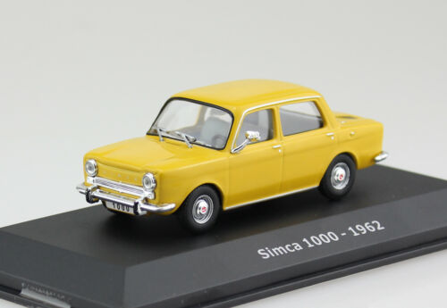 Simca 1000 1962 gelb 1:43 Hachette Modellauto - Afbeelding 1 van 3