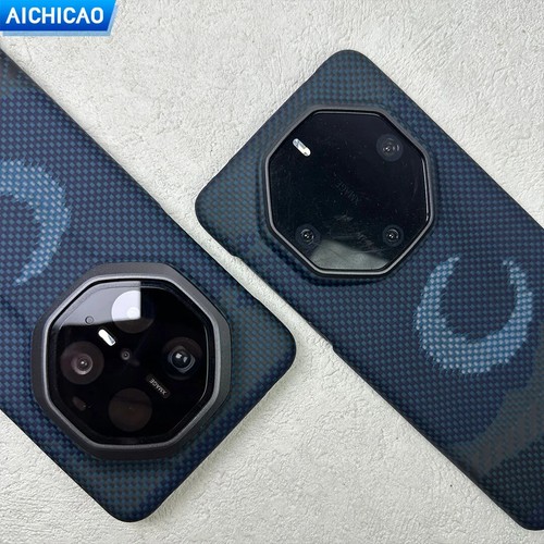 Funda de teléfono de fibra de carbono real para Huawei Mate 70RS/60RS carcasa de fibra de aramida - Imagen 3 de 18