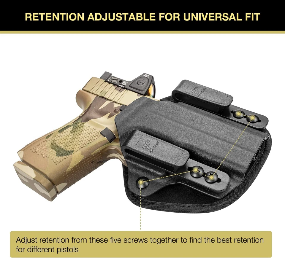 Universal Hybrid Kydex&Nylon Holster for Pistols Fits Glock,M&P Shield,Taurus - Image 3 of 4