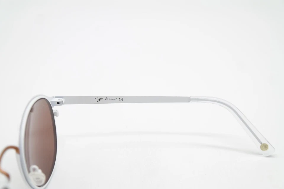 Lunettes De Soleil John Lennon JOS 124 Blanc Bronze Ovales Neuves - Photo 4/4
