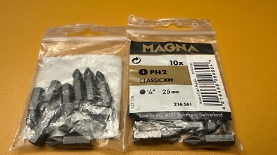Magna / Scintilla BIT PH2 Phillips Kreuzschlitz 10 Stück 25mm unbenutzt in OVP