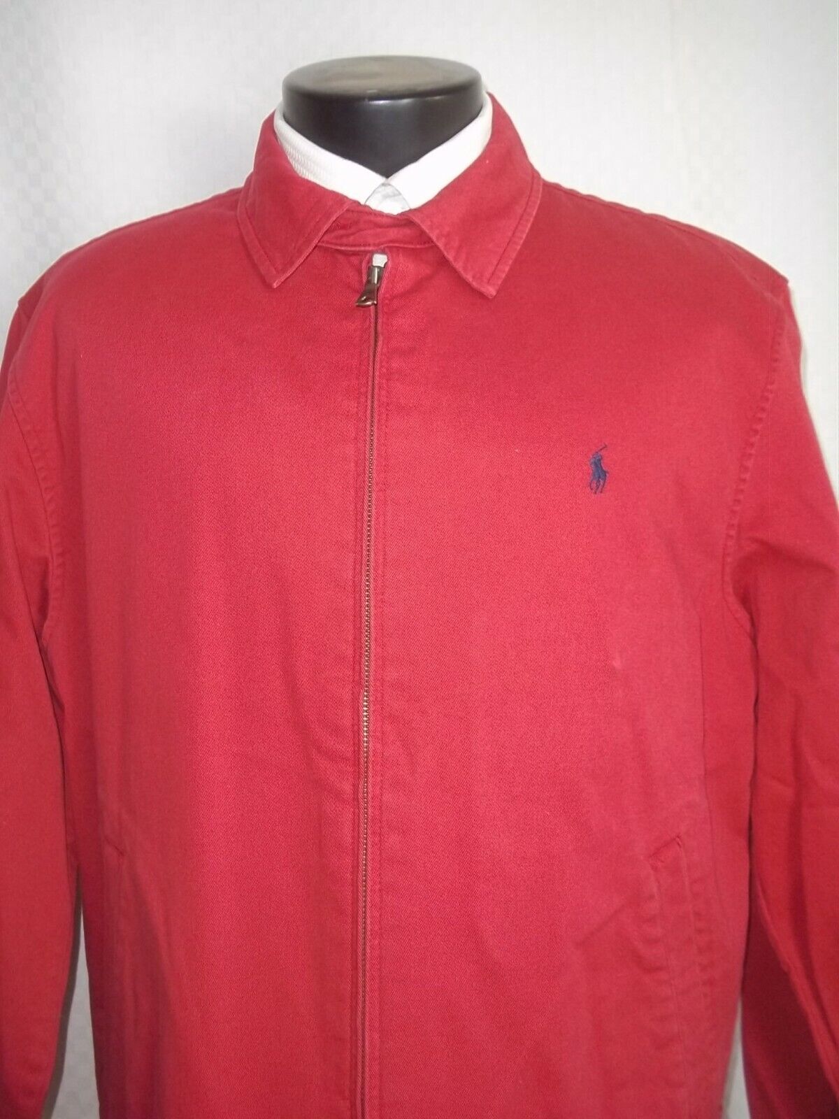 Polo Ralph Lauren Solid Red Zipper Front Cotton S… - image 3
