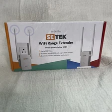 Drill Top SE TEK WiFi Range Extender Booster 300 Mbps w/External Antenna ~ NEW