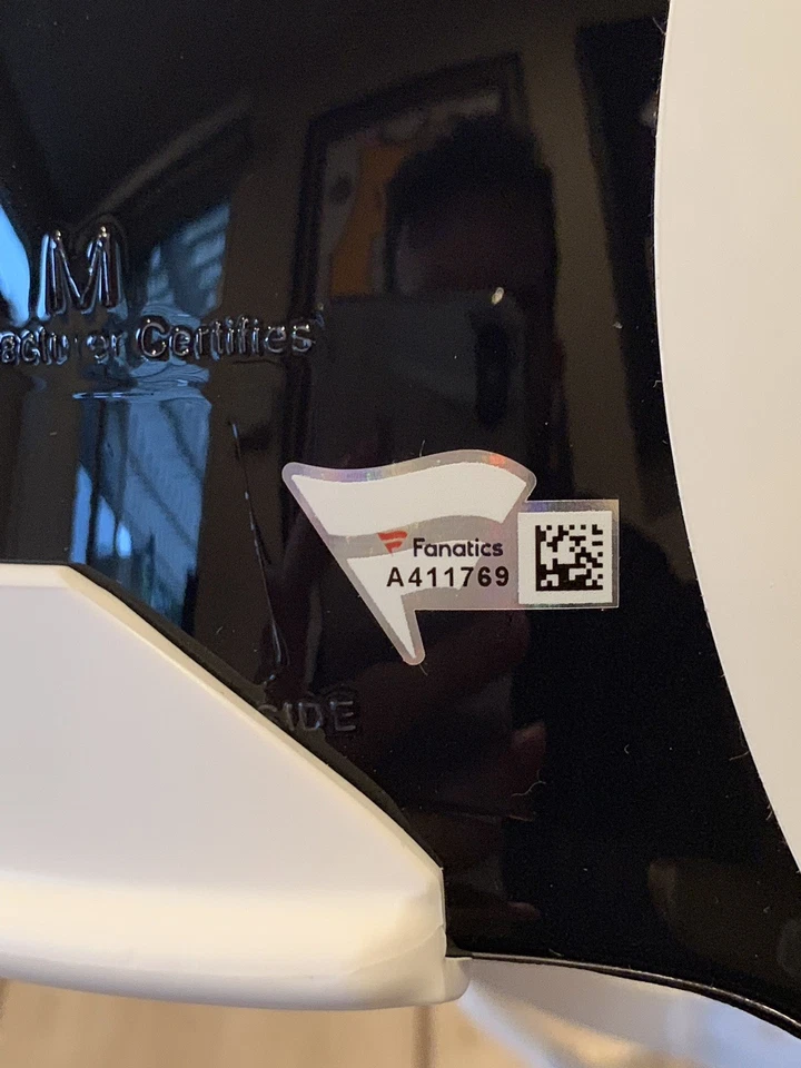 Casco Jared Goff Autografiado/Firmado Tamaño Completo Fanáticos Los Angeles Rams LA Foto 3 de 4