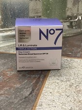 NO7 LIFT LUMINATE TRIPLE ACTION DAY CREAM SUNSCREEN BROAD SPF 30 LOT OF 2