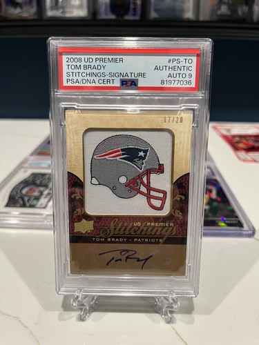 2008 Upper deck Premier Tom Brady PSA AUTHENTIC AUTO 9 #'D /20 GOAT HOF MVP TB12