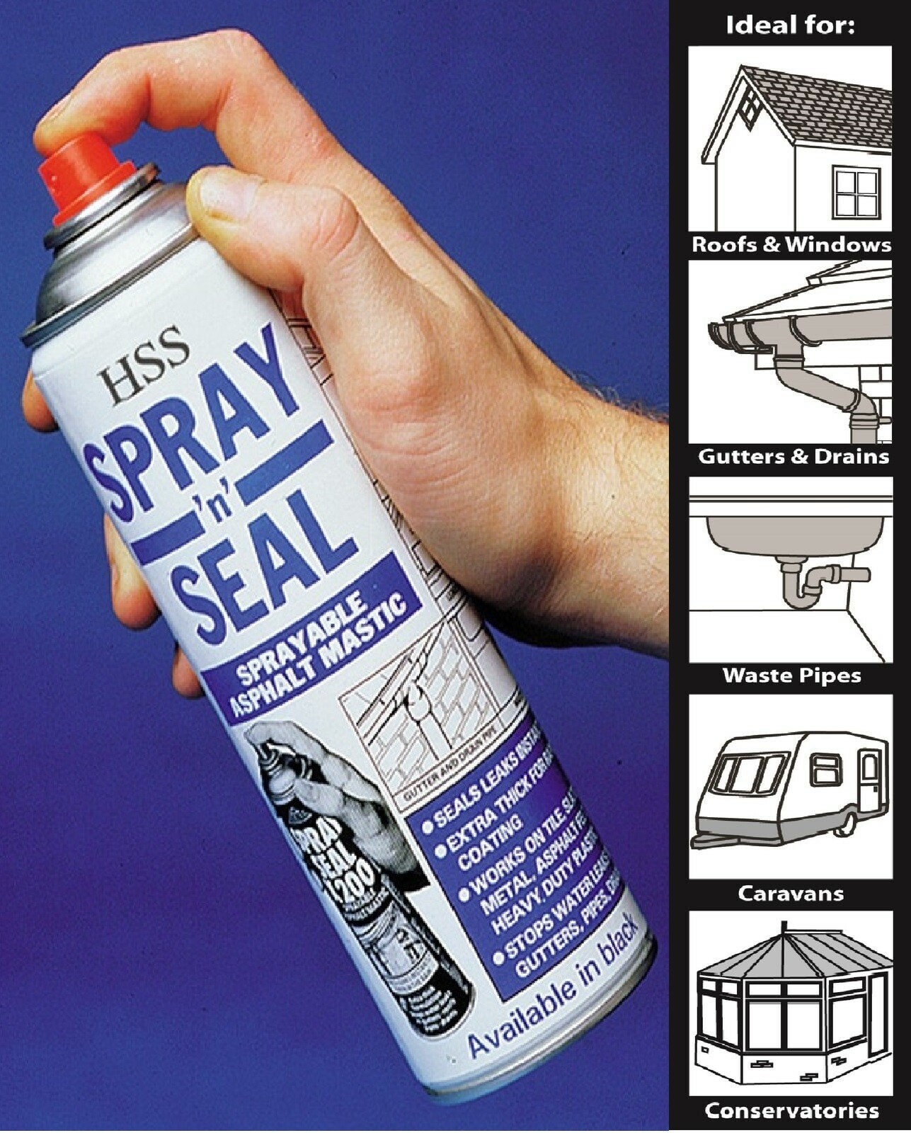 Leak Stop Sealant Spray Clear Mastic 500ml Instant Seal Roof Pipe Gutter Frames eBay