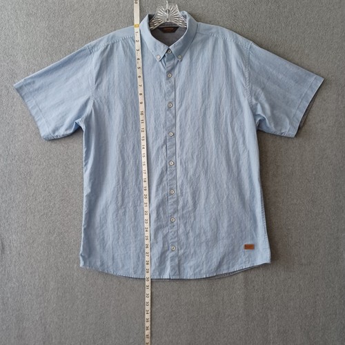 Outpost Shirt Mens XL Blue Short Sleeve Button Down Workwear Casual Shirt - Foto 2 di 12