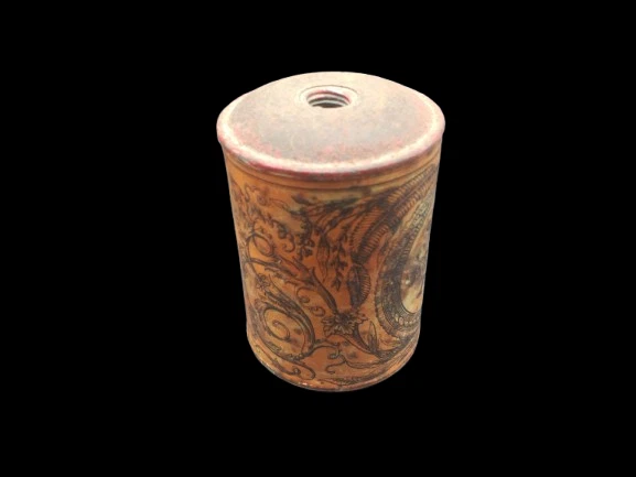 Pistola de rifle superior poco común rara lata en polvo sin tapa Foto 3 de 4