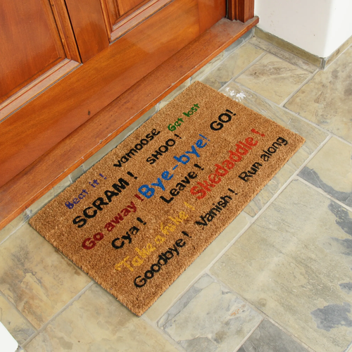 Rubber-Cal Rude "Leave Door Mat" Kit - 18" x 30" - 2 Doormats - Picture 2 of 9