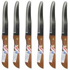 6er-Pack [ 6x #792 ] KOM KOM Thailand Messer mit Holzgriff 22cm / Küchenmesser