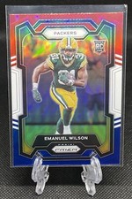 2023 Panini Prizm Emanuel Wilson Red White & Blue Green Bay Packers Rookie RC