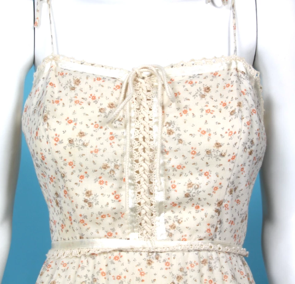 Vestido De Colección Años 70 This Is Yours San Francisco Cottage Gunne Prairie S Necesita TLC/730 Foto 2 de 4