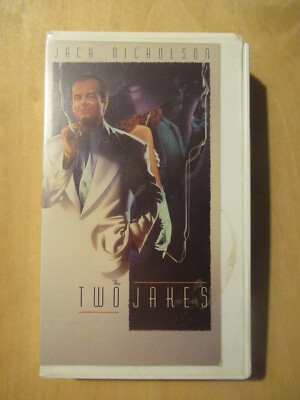The Two Jakes (VHS, 1991) Hardshell case w/ classic Blockbuster stickers on tape