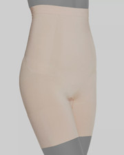 Spanx Women's Beige Oncore High-Waisted Mid-Thigh Shaper Shorts Size XL