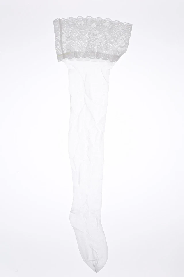 Wolford 260421 女式缎面触感 20 Stay-Up 大腿白色 S 码 — 第 2/2 张图片