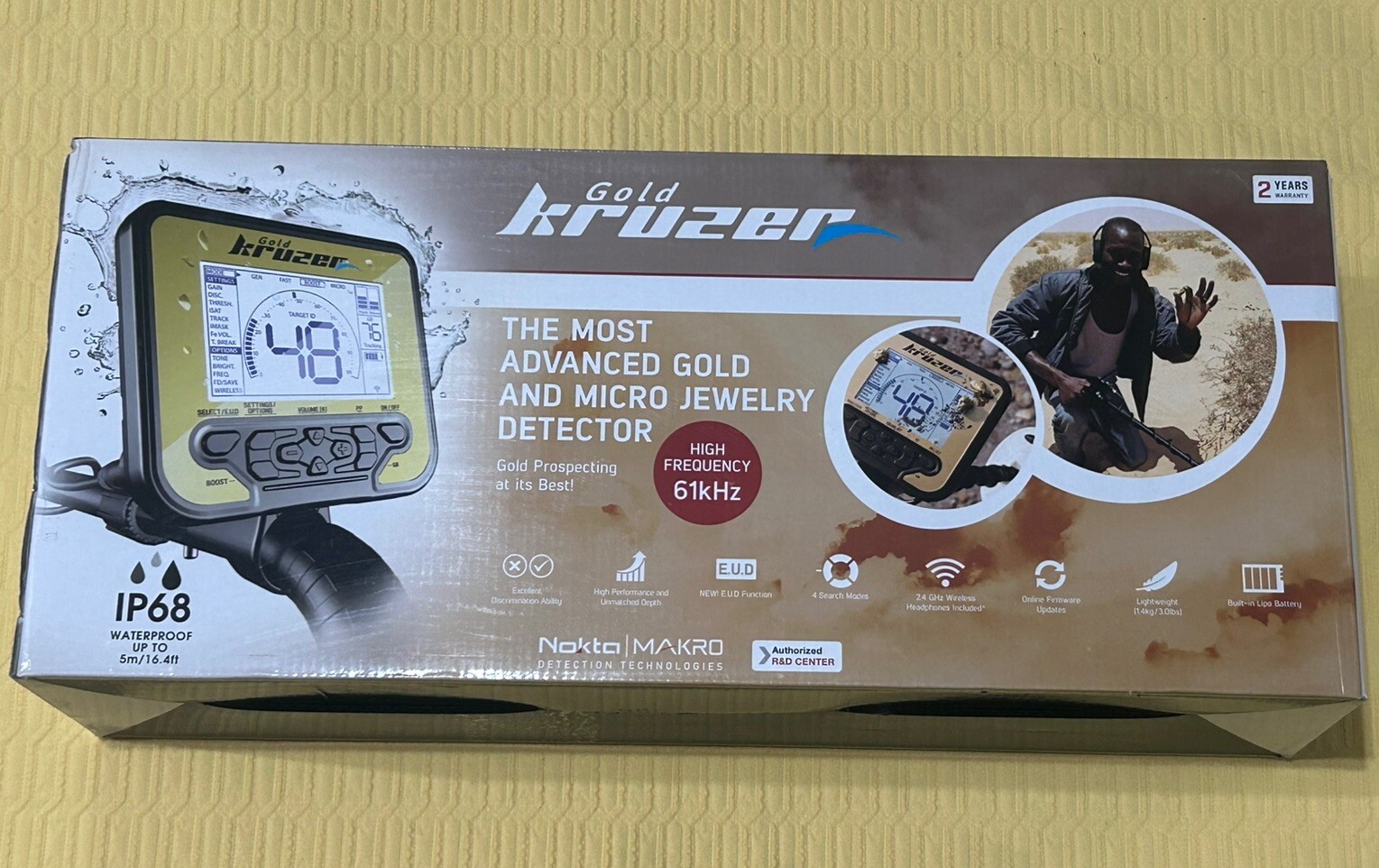 NOKTA Gold Kruzer Waterproof Metal Detector with Wireless Headphones and 2 Coils