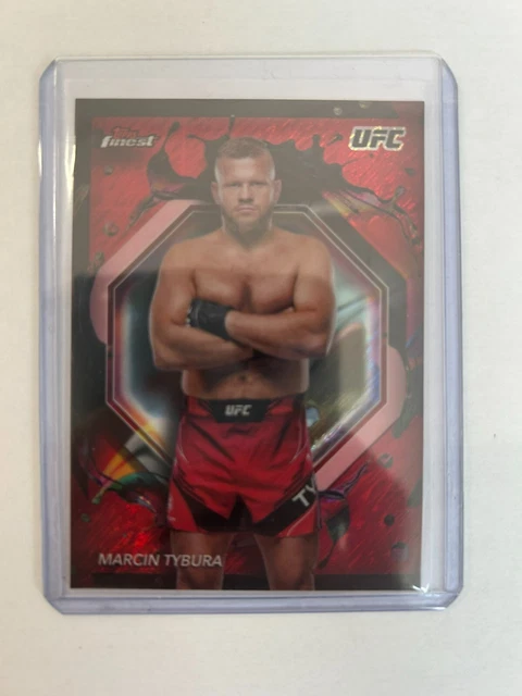 63 TOPPS FINEST UFC 2024 MARCIN TYBURA  RED SHIMMER REFRACTOR .