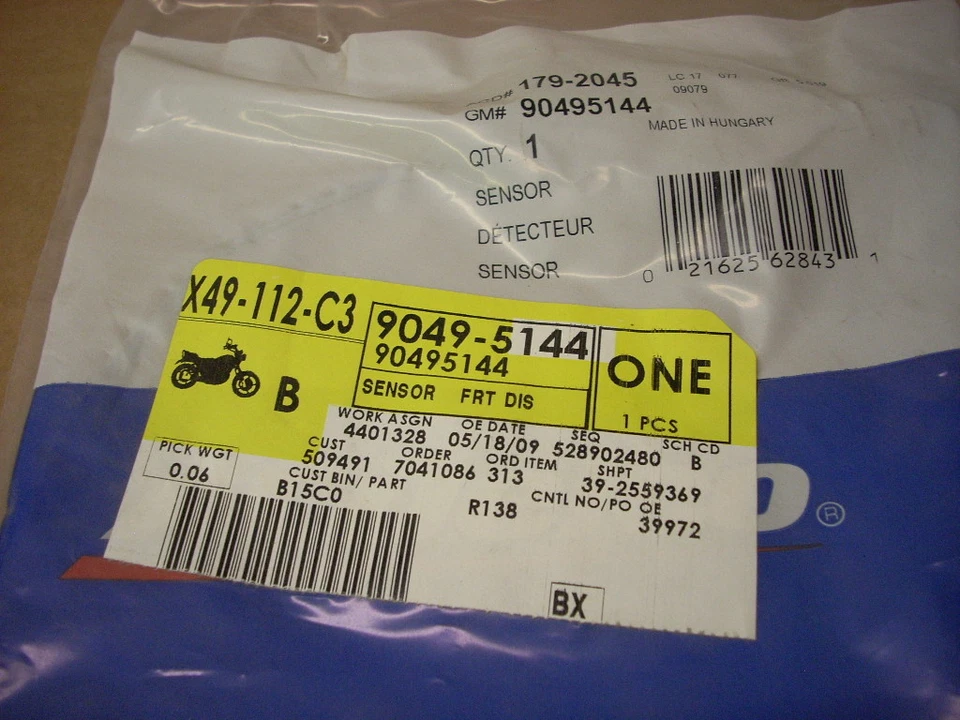 90495144 FRONT BRAKE PAD SENSOR 1997-2001 CADILLAC CATERA - Image 2 of 2