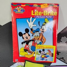 VTG Lite Brite Picture Refills Disney Mickey Mouse and Friends 12 Color Prints