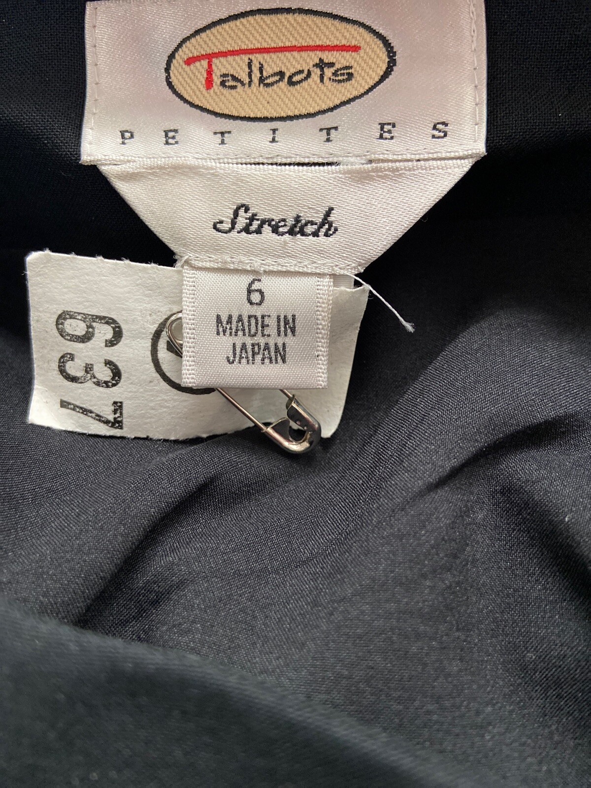 BLACK BASIC Talbots Petites Black Stretch Wool Bl… - image 8