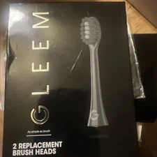 Toothbrush Replacement Brush Heads GLEEM 2 Count Refill BLACK Sealed Box