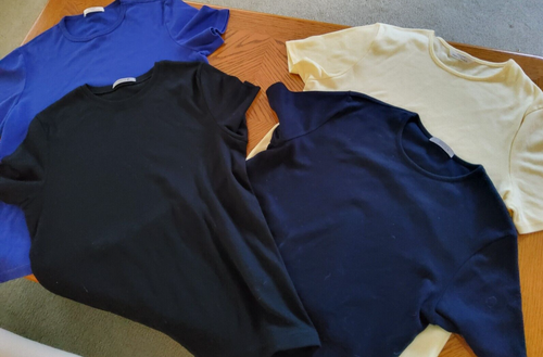 4 MARKS & SPENCER 100% COTTON TEE SHIRTS-SIZE 10USA- CREW NECK-SHORT SLEEVES-NEW - Picture 24 of 24