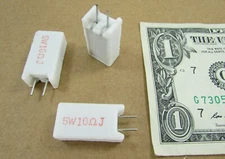 Lot 10 RGA Radial Cement Resistors 10 Ohm 5 Watt 5% Tolerance SQM5W100J Vertical