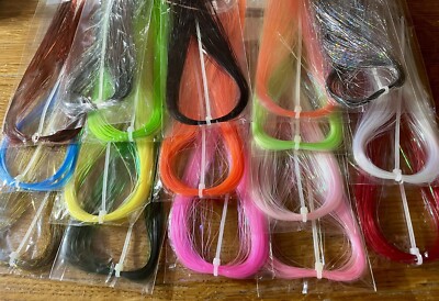MICRO (.33mm) FLASHABOU STYLE FLASH. FLY TYING MATERIAL. CRAFTS. YOU ...