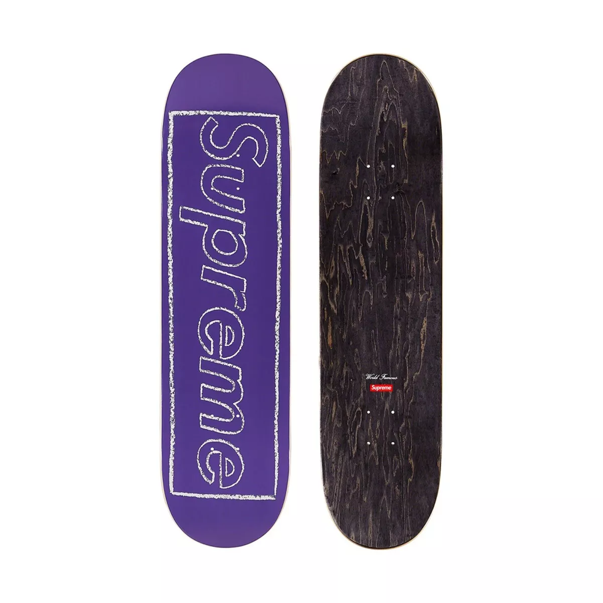 Supreme KAWS Chalk Logo SkateboardPurple