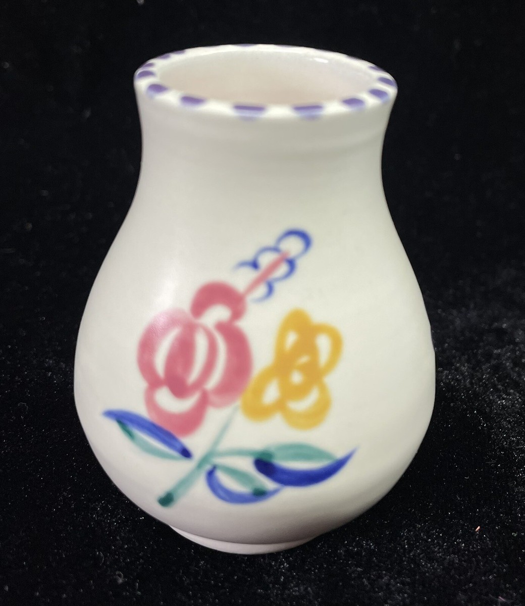 Poole Pottery Traditional Ware 3” Vase KW Pattern Perfect Condition  1959-1967
