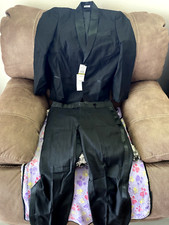  160 NWT Boys Black Tuxedo Set Jacket/Pants Size 14