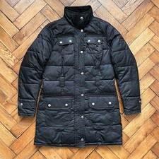 Barbour Arctic Parka Fibre Down Coat Wax EU 36 Black