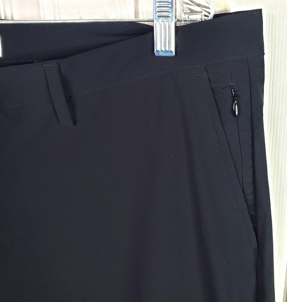 Club Room Men's Tech Pants Black 38 x 30 Classic Fit Golf Moisture Wick