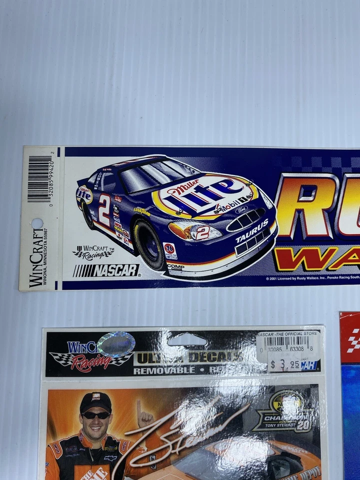混合 3 Nascar Wincraft RUSTY WALLACE #2、24 和 #20 托尼·斯图尔特贴花贴纸 — 第 4/4 张图片