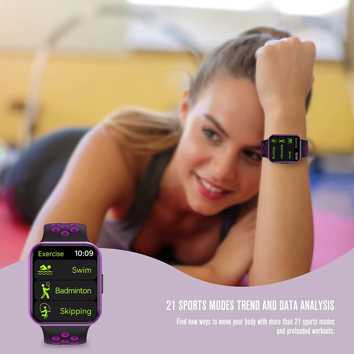 Smart Watches for Women Sleep Tracker Waterproof Watch Pedometer