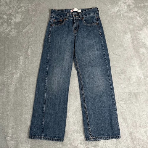 Levi's 550 Jeans Boys 10 Reg 25x25 Relaxed FIt Straight Leg Blue Denim Dark Wash